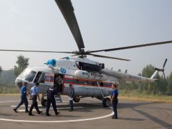 Аварию вертолета Ми-8 в НАО мог вызвать отказ двигателя